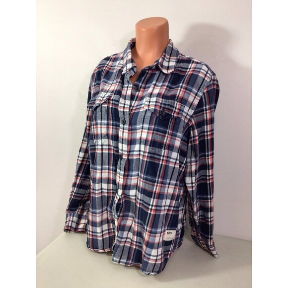 Tilley Plaid Flannel Shirt Button Front Womens 2XL - Picture 4 of 9